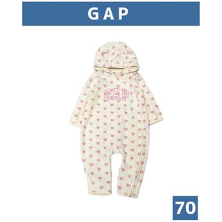 ギャップ(GAP)のGAP /ギャップ　カバーオール フリース size70  クマ耳　ハート(ジャケット/コート)