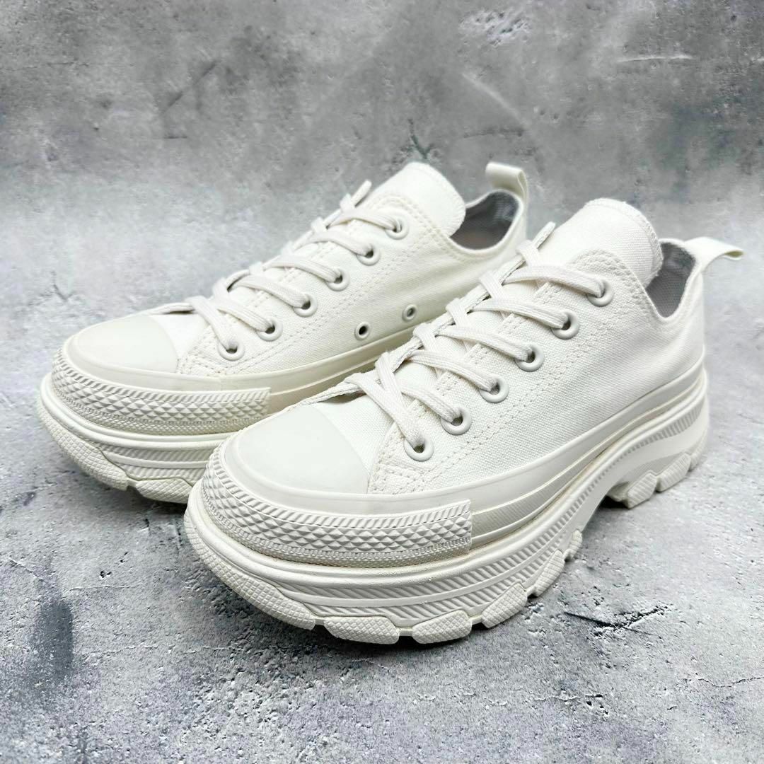 美品】コンバース ALLSTAR 100 トレックウェーブ キャンバス 厚底-