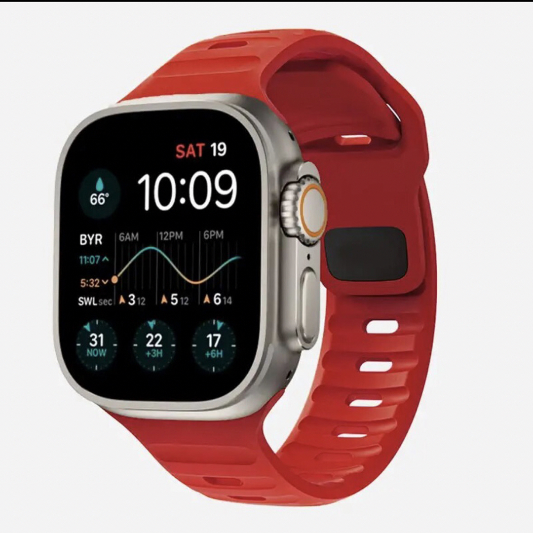 Apple Watch ラバーベルト シリコンバンド メンズの時計(ラバーベルト)の商品写真