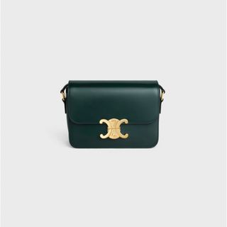 セリーヌ(celine)の新品 CELINE セリーヌ ティーン トリオンフ ショルダーバッグ グリーン(ショルダーバッグ)