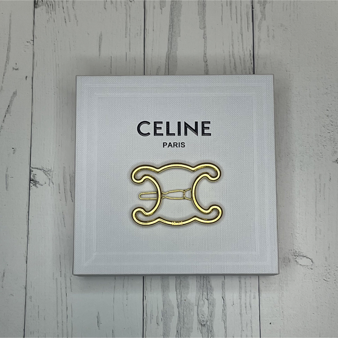 CELINE TRIOMPHE セリーヌ トリオンフ ヘアクリップ ゴールド