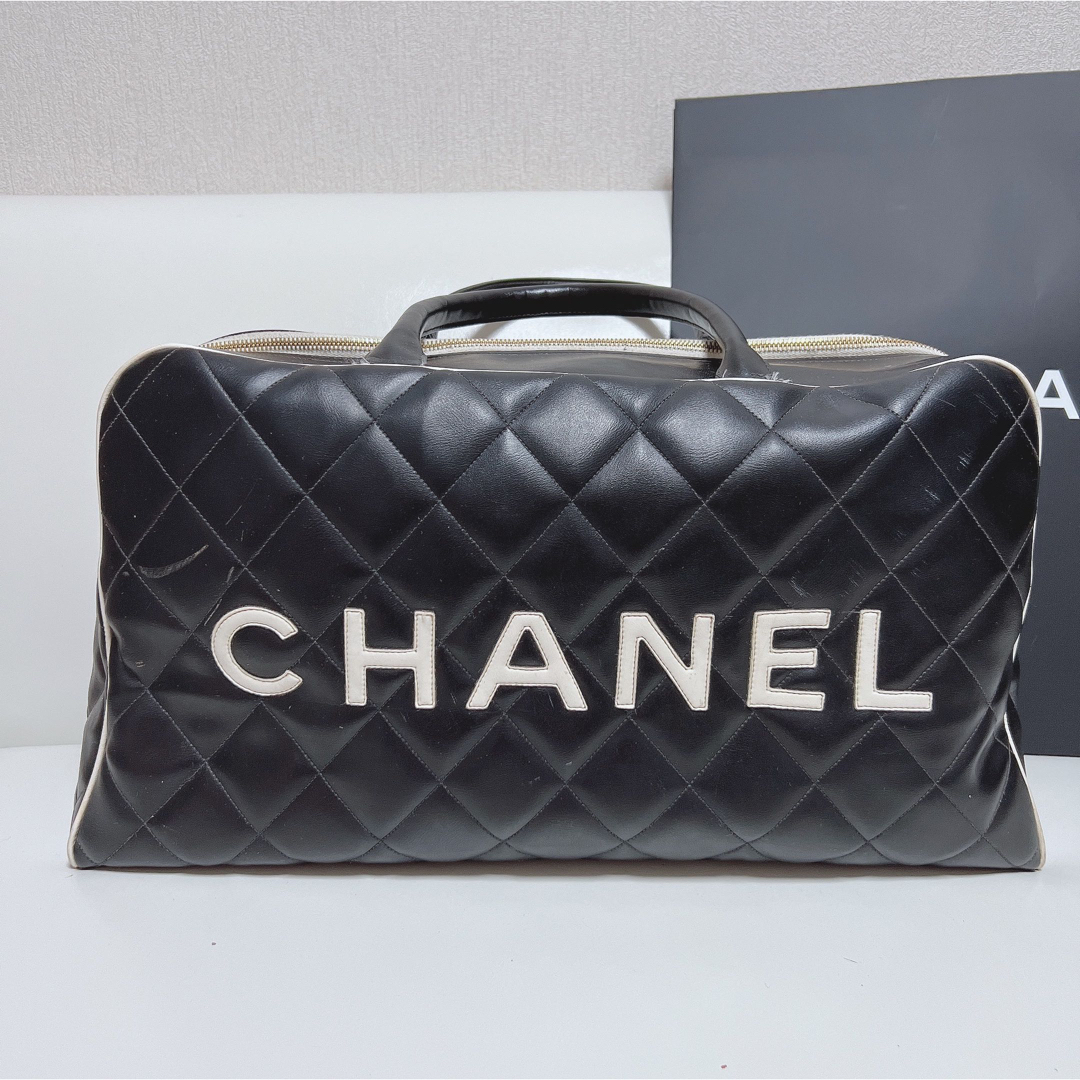 CHANEL(シャネル) スポーツライン マトラッセ ロゴ ボストンバッグ