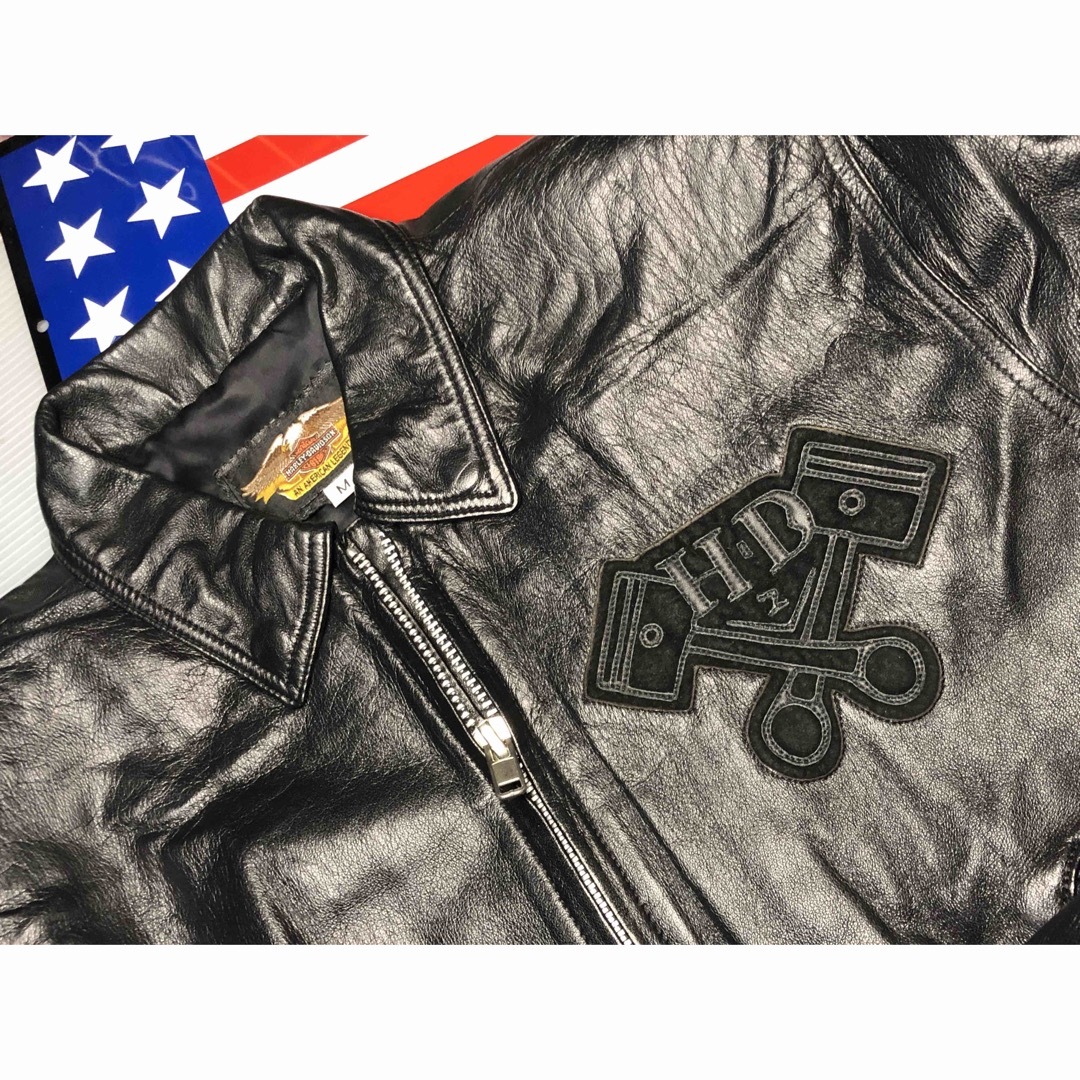 Harley Davidson - 【稀少!全面刺繍!入手困難】美品羊革ハーレー Harley Davidson - 【稀少!全面刺繍!入手困難】美品羊革ハーレー
