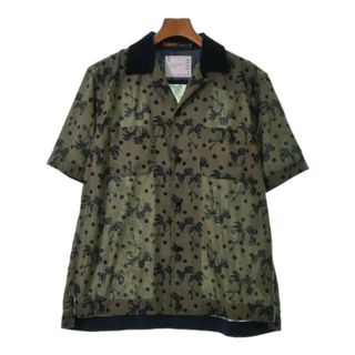 サカイ(sacai)のsacai サカイ カジュアルシャツ 1(S位) カーキx黒(ドット) 【古着】【中古】(シャツ)