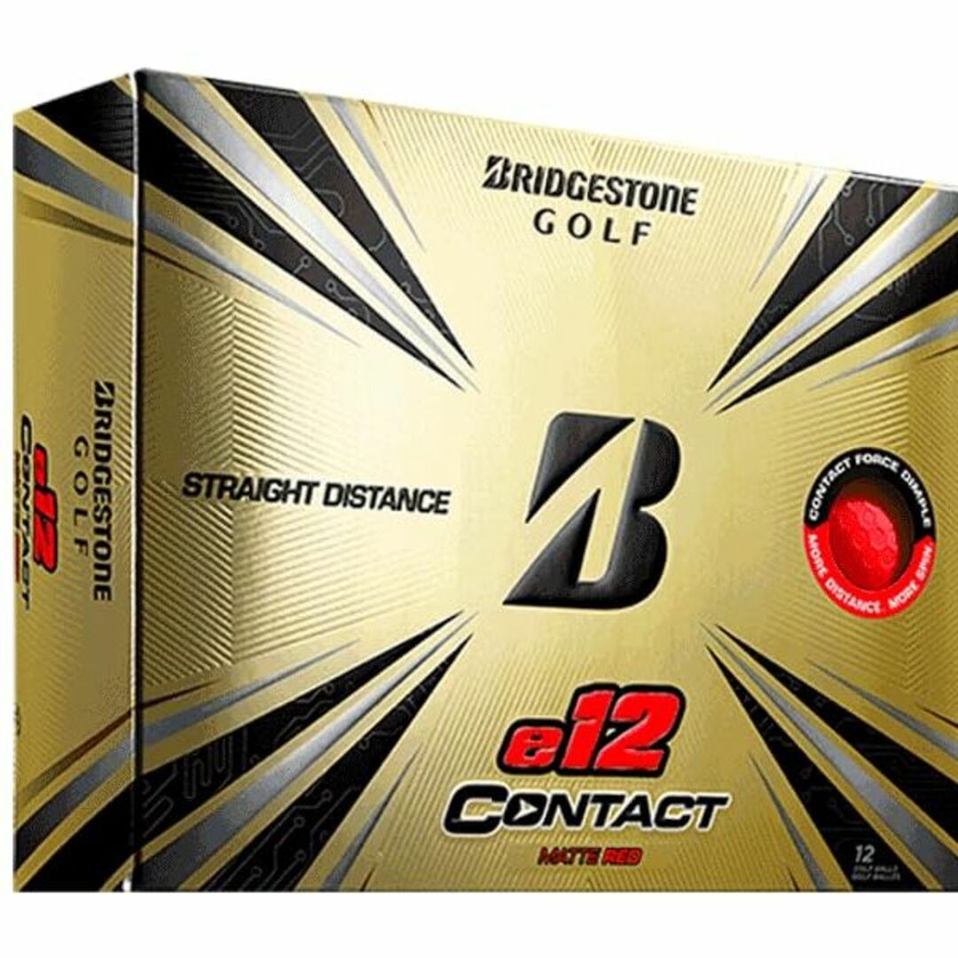 【色: マットレッド】BRIDGESTONE(ブリヂストン)ゴルフボール e12