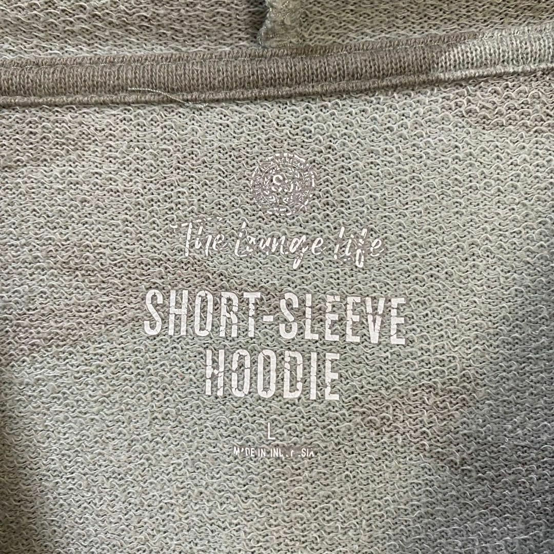 SHORT-SLEEVE HOODIE パーカー　半袖 　[ L ] レディースのトップス(パーカー)の商品写真