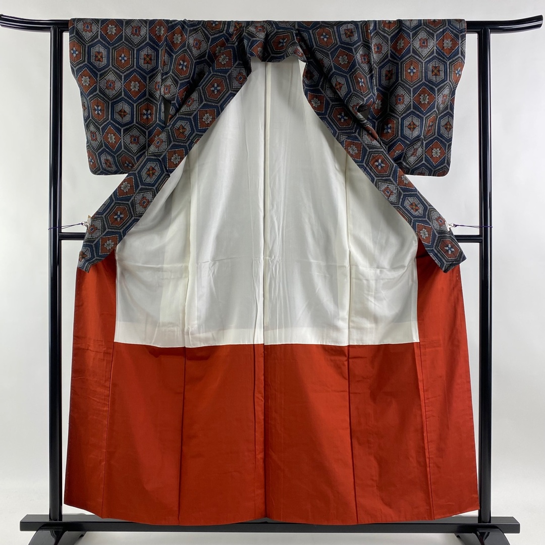 紬 身丈158cm 裄丈61cm 正絹 美品 優品 【中古】