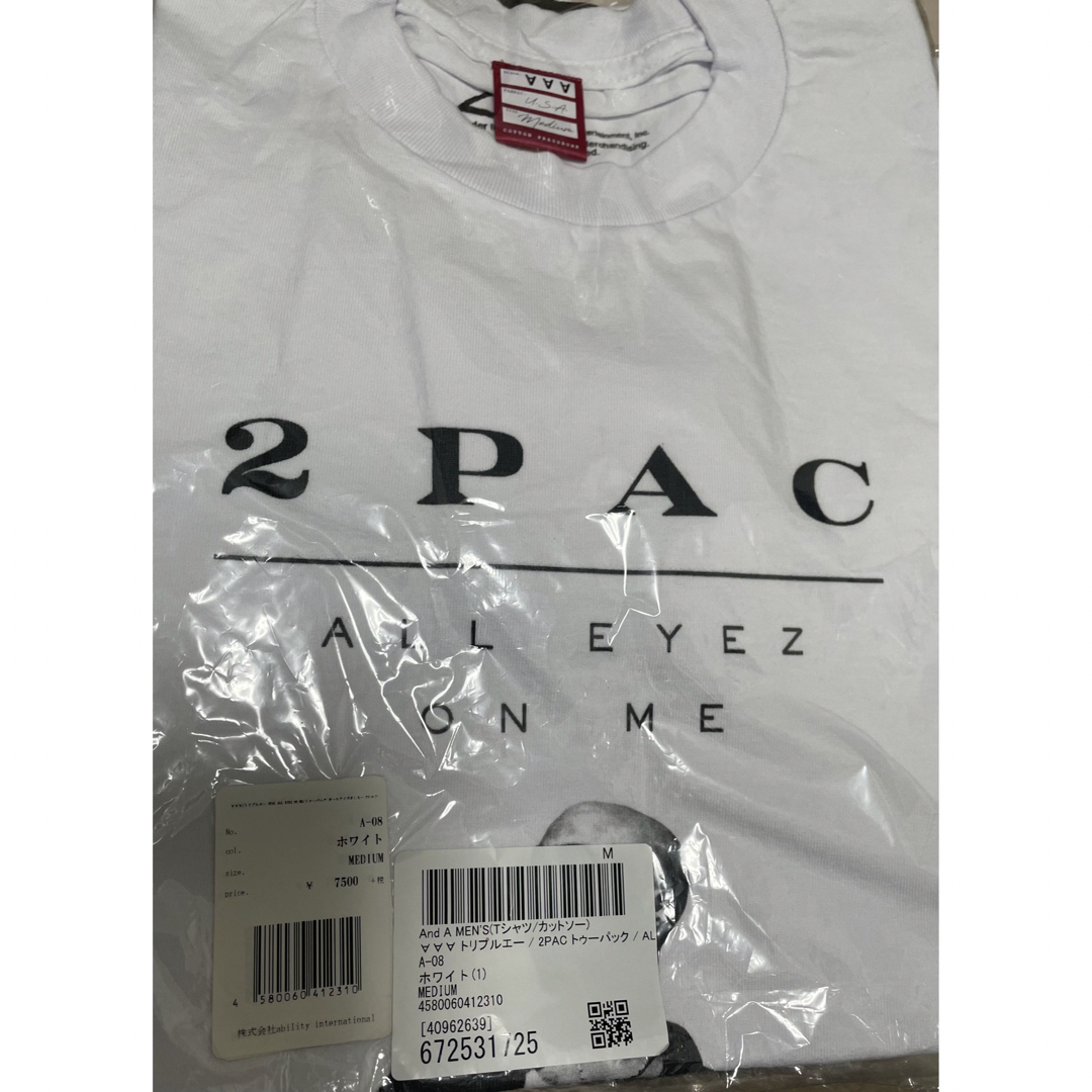 And A(アンドエー)の【新品未使用品】And A 2PAC ALL EYEZ ON ME 半袖Tシャツ メンズのトップス(Tシャツ/カットソー(半袖/袖なし))の商品写真