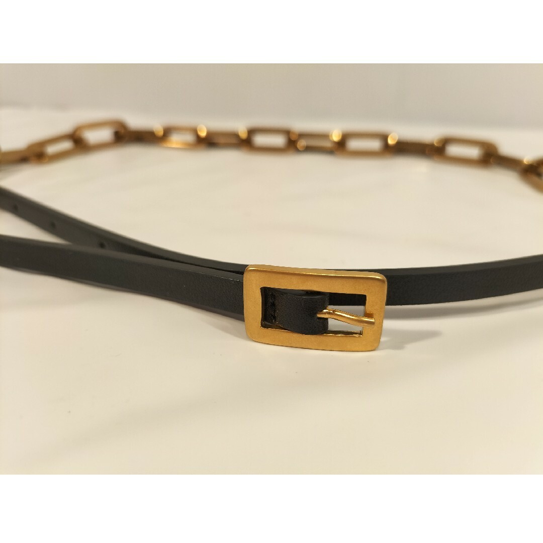 【極美品】メゾンボワネ 高級レザーベルト チェーンベルト 本革 24200円 | フリマアプリ ラクマ