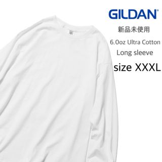 ギルタン(GILDAN)の【ギルダン】新品未使用 ウルトラコットン 無地 長袖Tシャツ ホワイト 3XL(Tシャツ/カットソー(七分/長袖))