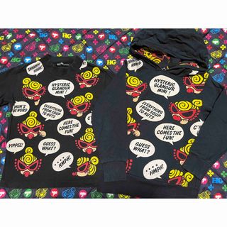 ヒステリックミニ(HYSTERIC MINI)のヒスミニ♡ロンティ＆パーカー(Tシャツ/カットソー)