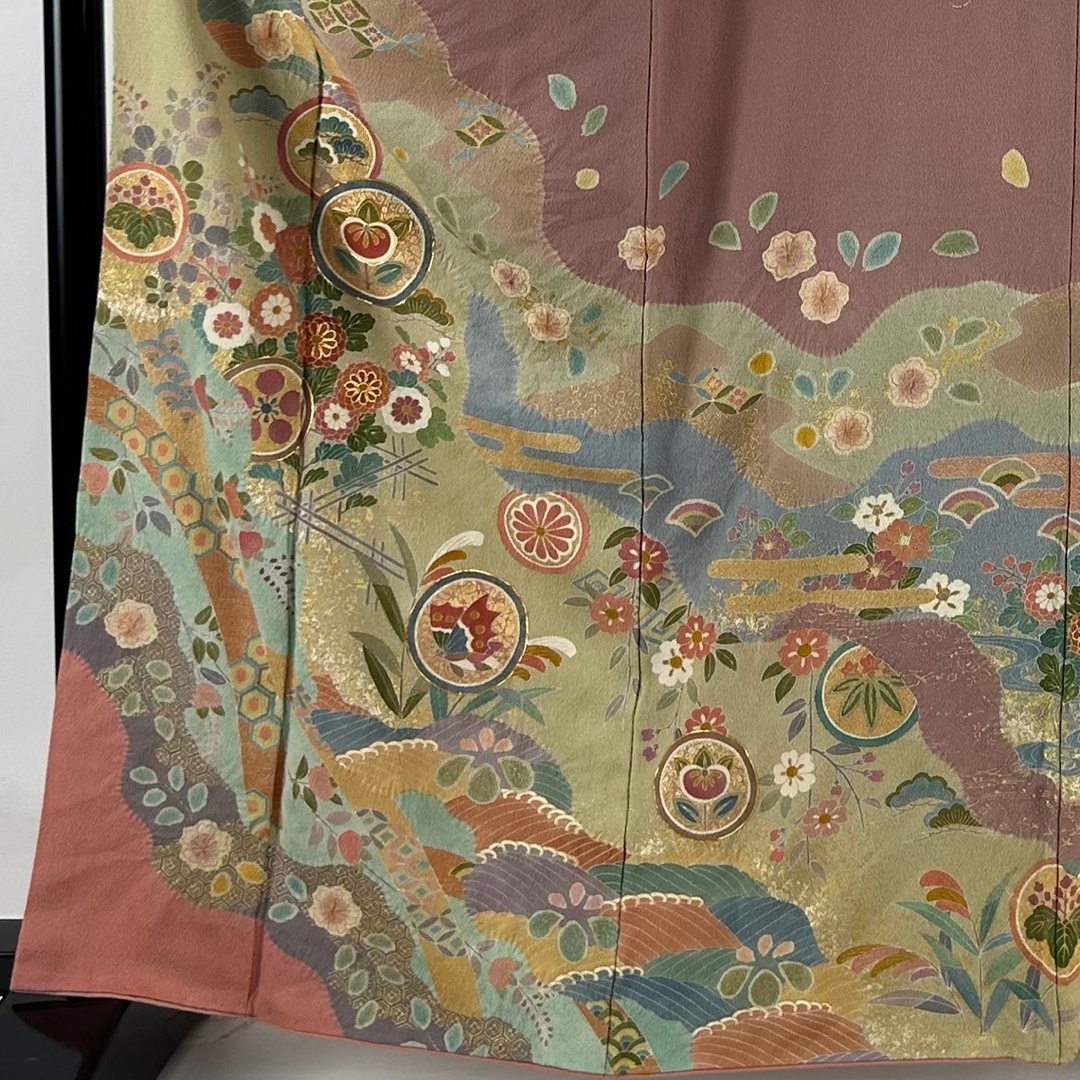 訪問着 身丈164cm 裄丈68cm 正絹 名品 【中古】