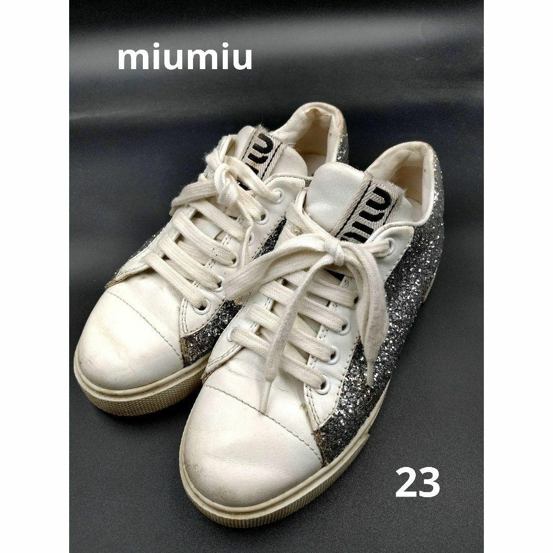 miumiu(ミュウミュウ)のミュウミュウスニーカー　ミュウミュウ靴　23センチ レディースの靴/シューズ(スニーカー)の商品写真