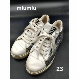 ミュウミュウ(miumiu)のミュウミュウスニーカー　ミュウミュウ靴　23センチ(スニーカー)