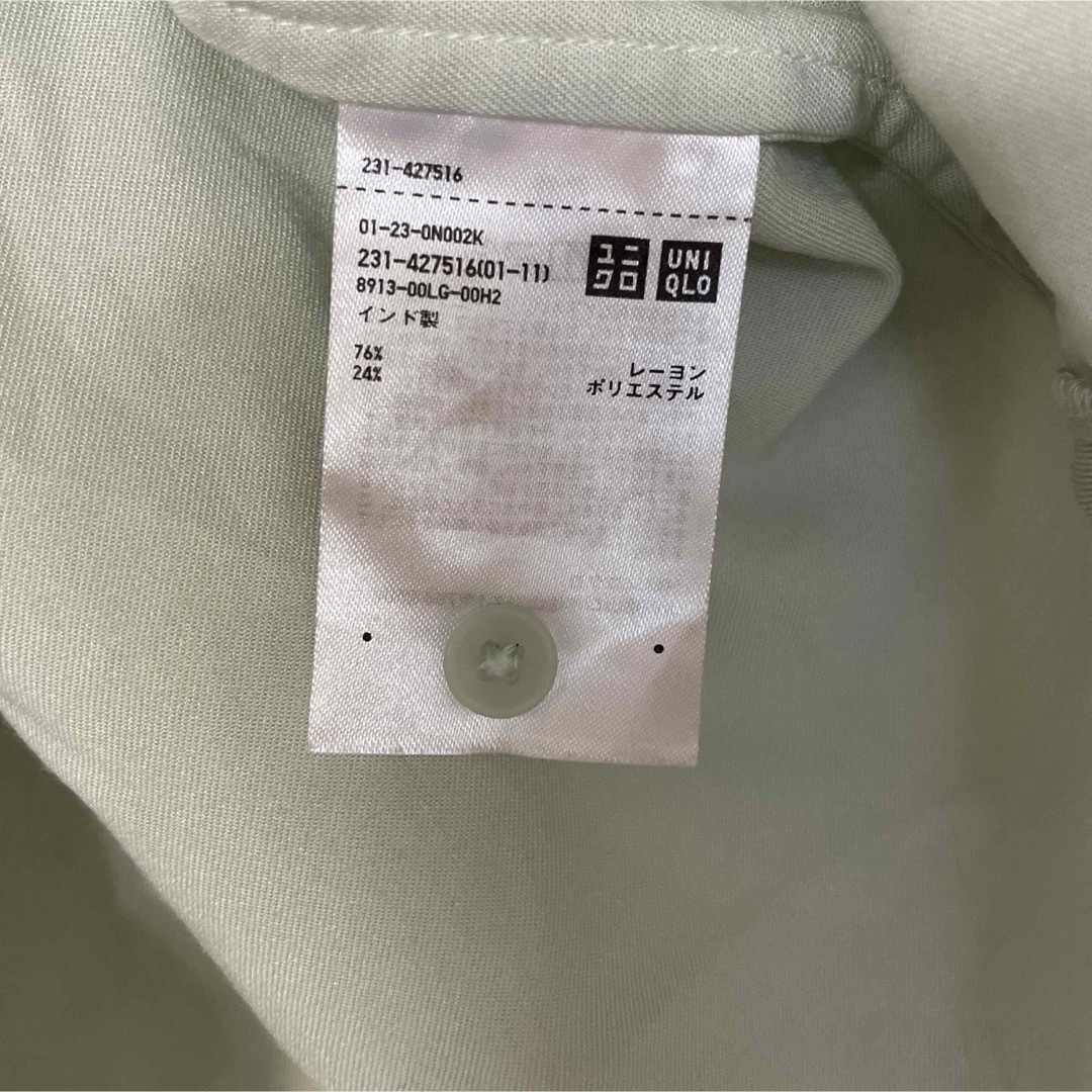 UNIQLO(ユニクロ)のユニクロ　シャツ　S ミントグリーン レディースのトップス(ポロシャツ)の商品写真