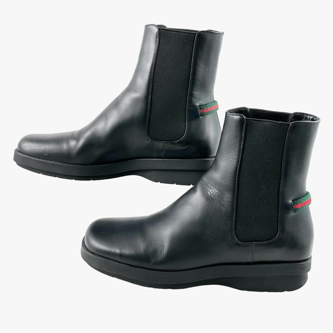 Gucci - ☆美品☆グッチ GUCCI サイドゴアブーツ シェリーライン 黒