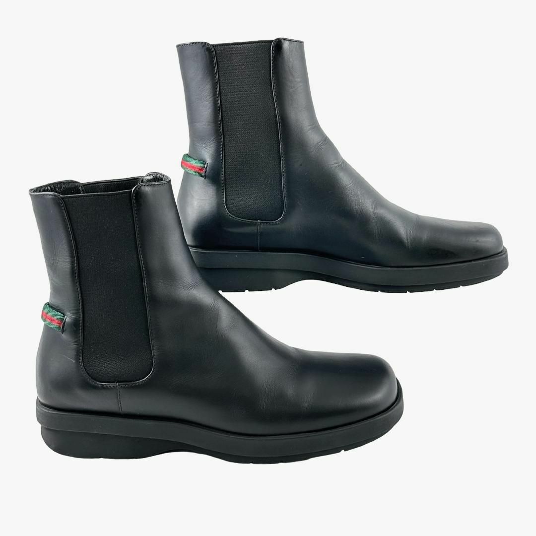 ☆美品☆グッチ GUCCI サイドゴアブーツ シェリーライン 黒 ブラック-
