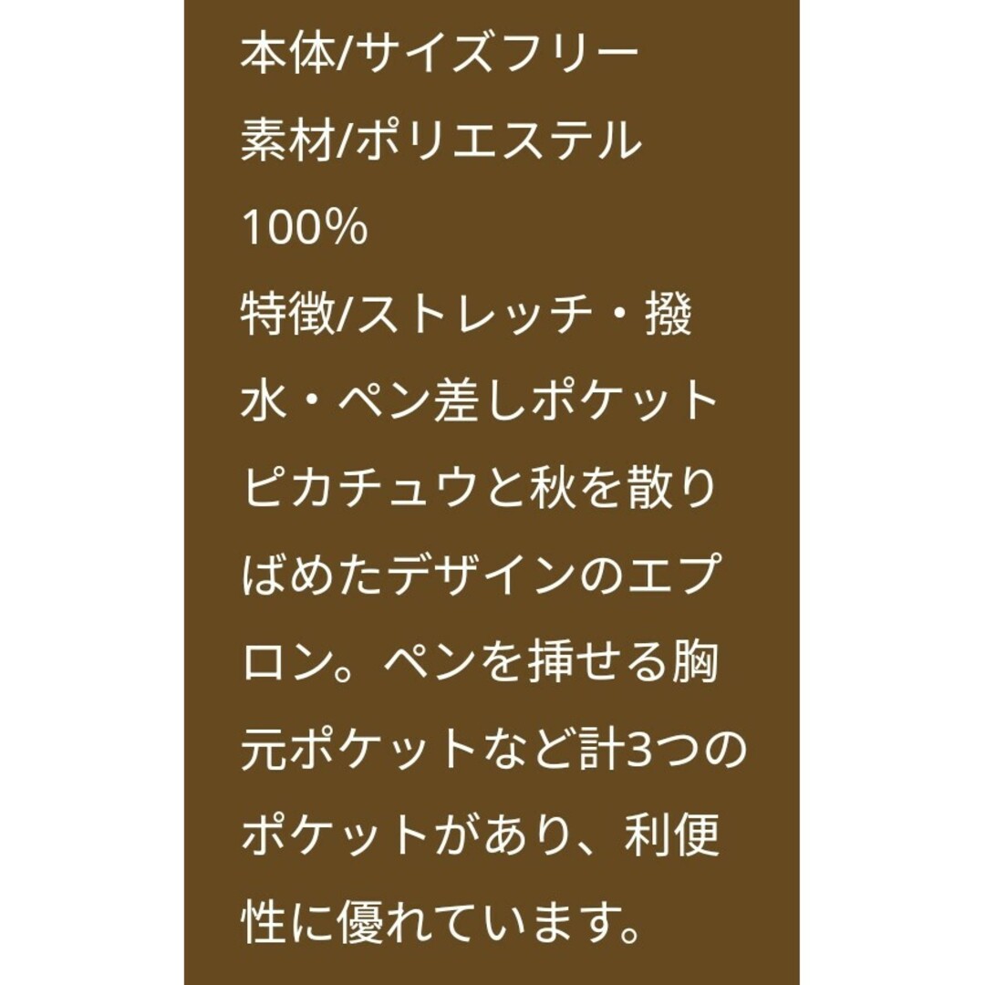 ポケモン　プロント　ポケモンオリジナルエプロン　新品