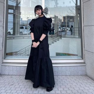 希少 コムデギャルソン COMMEdesGARCONS ウール ロングワンピース-