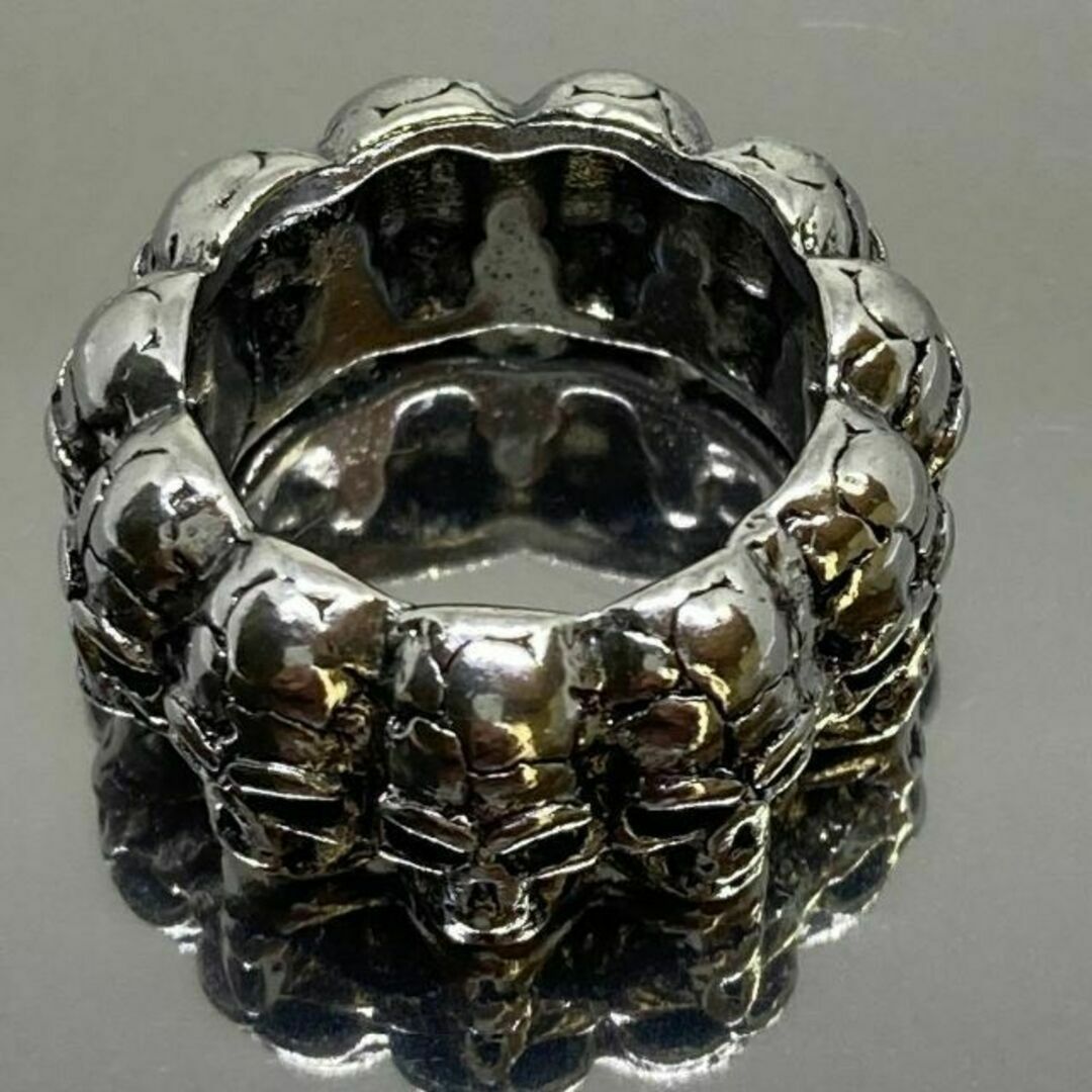 シルバー リング 指輪 スカル 髑髏 ヴィンテージ おしゃれ 骸骨 17号 メンズのアクセサリー(リング(指輪))の商品写真