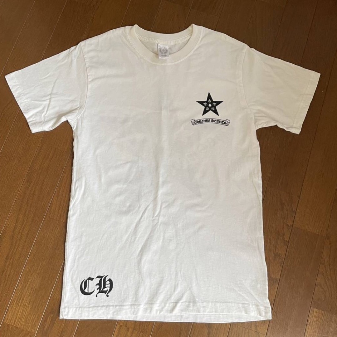 クロムハーツ Tシャツ トップス ホワイト白 星 スター Mサイズ - T