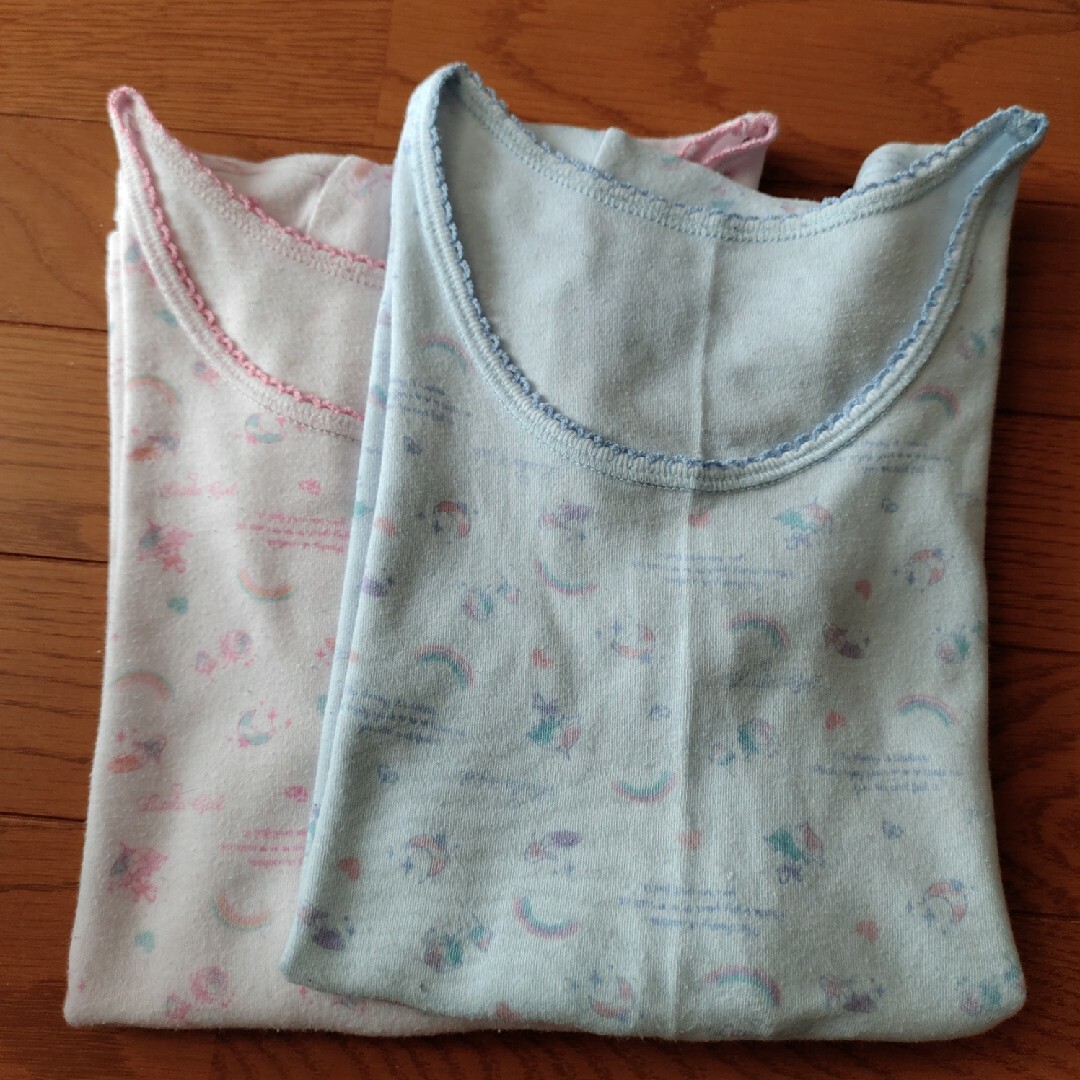 しまむら(シマムラ)の子供綿100%半袖肌着 キッズ/ベビー/マタニティのキッズ服女の子用(90cm~)(下着)の商品写真