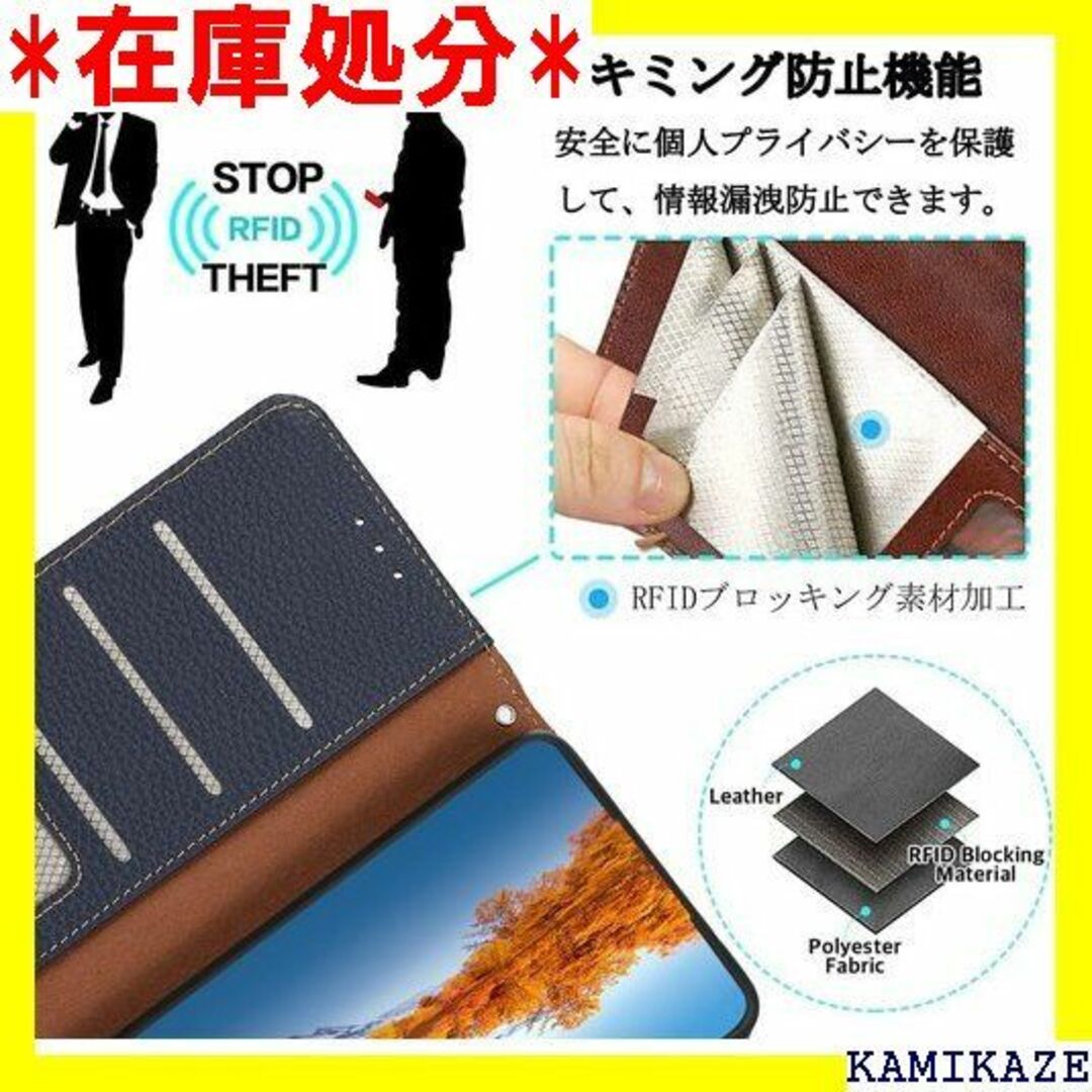 ☆送料無料 Galaxy A52 ケース 手帳型 本革 ギ ルー 03 7858