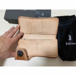 Igginbottom イギンボトム メンズ 長財布 財布 牛革 カービング