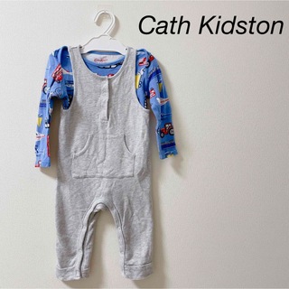 キャスキッドソン(Cath Kidston)のキャスキッドソン ＊ロンパース &オーバーオール風セット　6-12m(ロンパース)