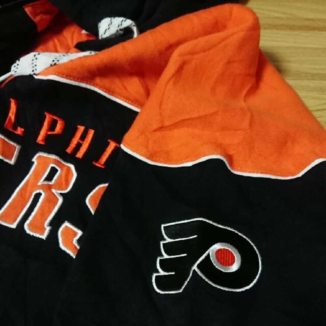 Reebok - NHL フライヤーズ フルジップパーカー 刺繍ロゴ 古着
