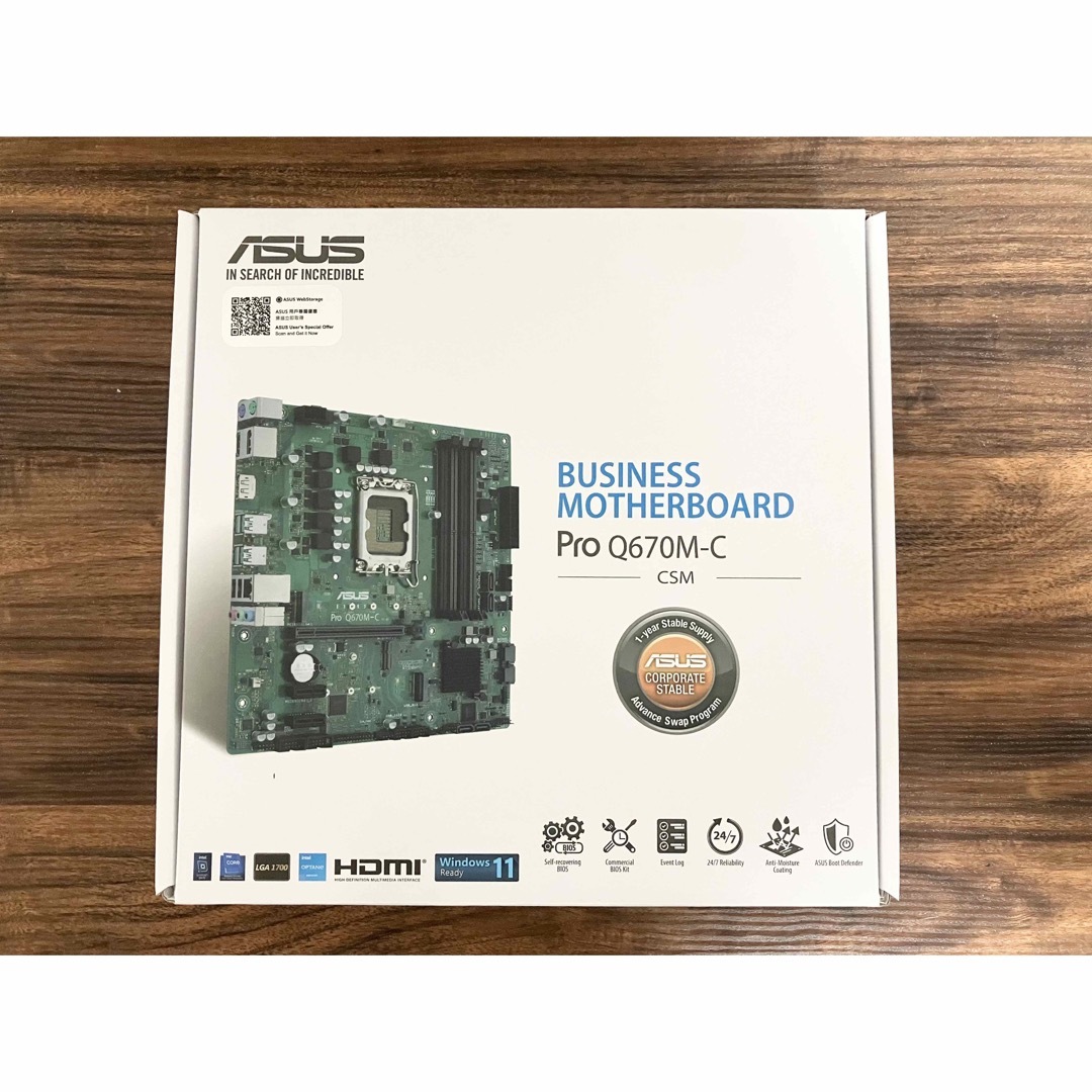 ASUS Q670M-C intel AMT マザーボード 輸入品 スマホ/家電/カメラのPC/タブレット(PCパーツ)の商品写真