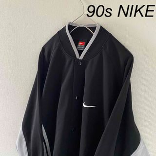 ナイキ(NIKE)の90sNIKEナイキスタジャンxxlメンズ長袖トラックジャケットジャージブラック(スタジャン)