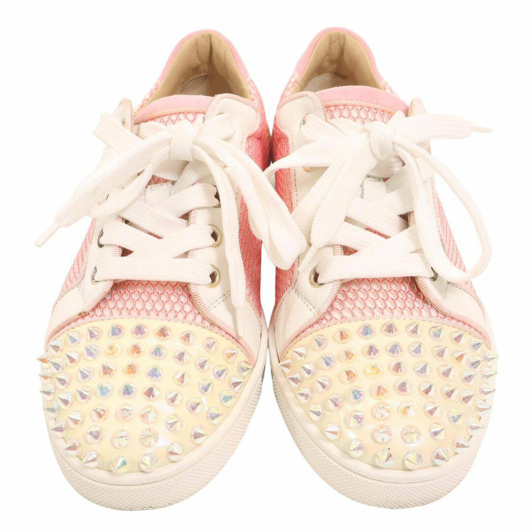 クリスチャンルブタン ルイスジュニア オーロラ スパイク スニーカー レディース ホワイト レッド Christian Louboutin 【中古】 【アパレル・小物】