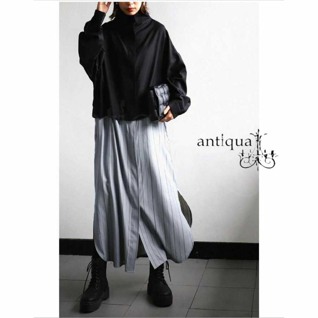 美品★antiqua 2way個性派ストライプ柄ワンピース 1004