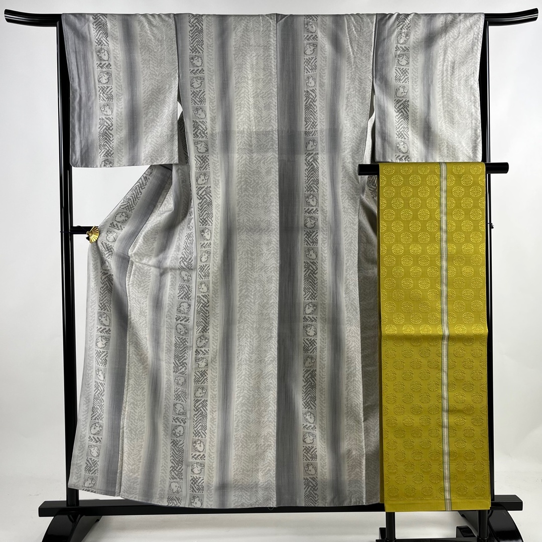 紬 身丈158cm 裄丈65cm M 正絹 秀品-