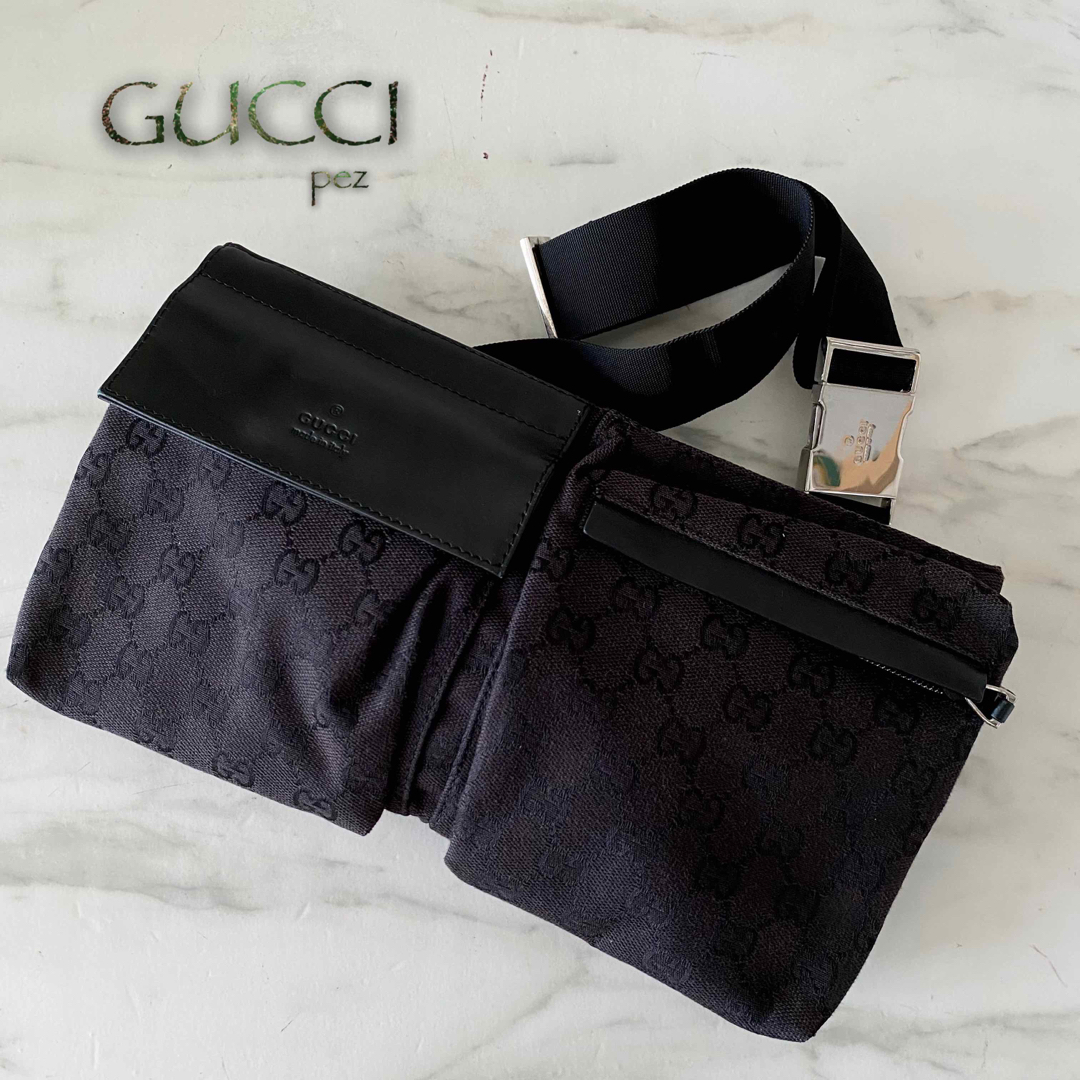 Gucci - 極美品 GUCCI グッチ GG柄 レザーウエストバッグの通販 by ...