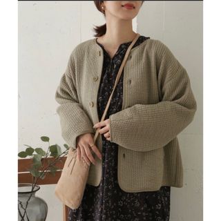 美品　アーバンリサーチ　ネイビー　ノーカラージャケット