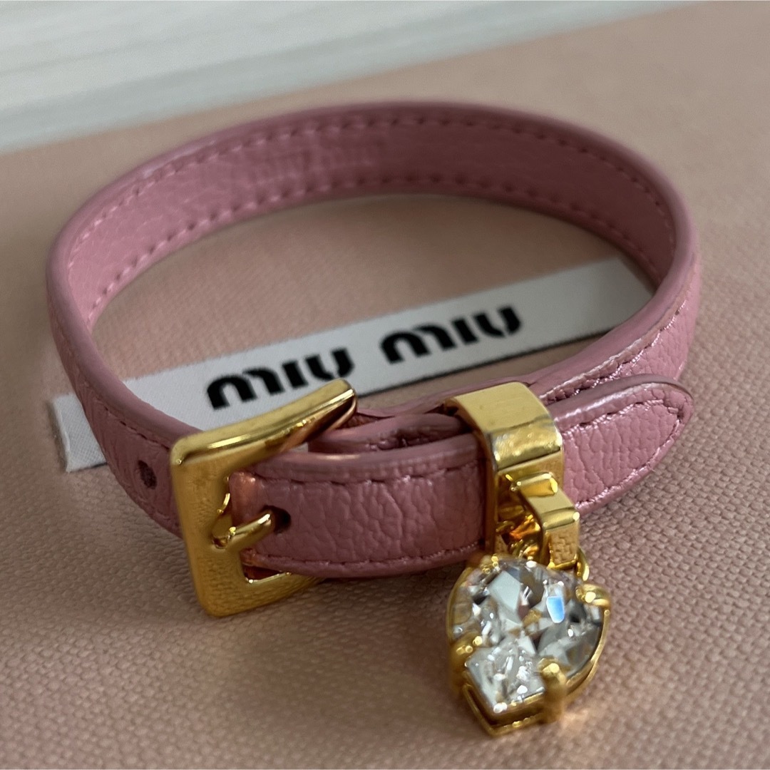 miumiu ブレスレット　バングル　ピンク