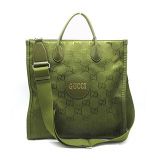 グッチ(Gucci)のGUCCI (グッチ) OFF THE GRID ミディアムトートバッグ 696043 日本限定 GGナイロン レザー フォレストグリーン 2WAY ショルダーバッグ 斜め掛け クロスボディ メンズ(トートバッグ)