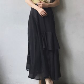 アメリヴィンテージ(Ameri VINTAGE)のAmeri  ASYMMETORY FLARE SKIRT(ロングスカート)