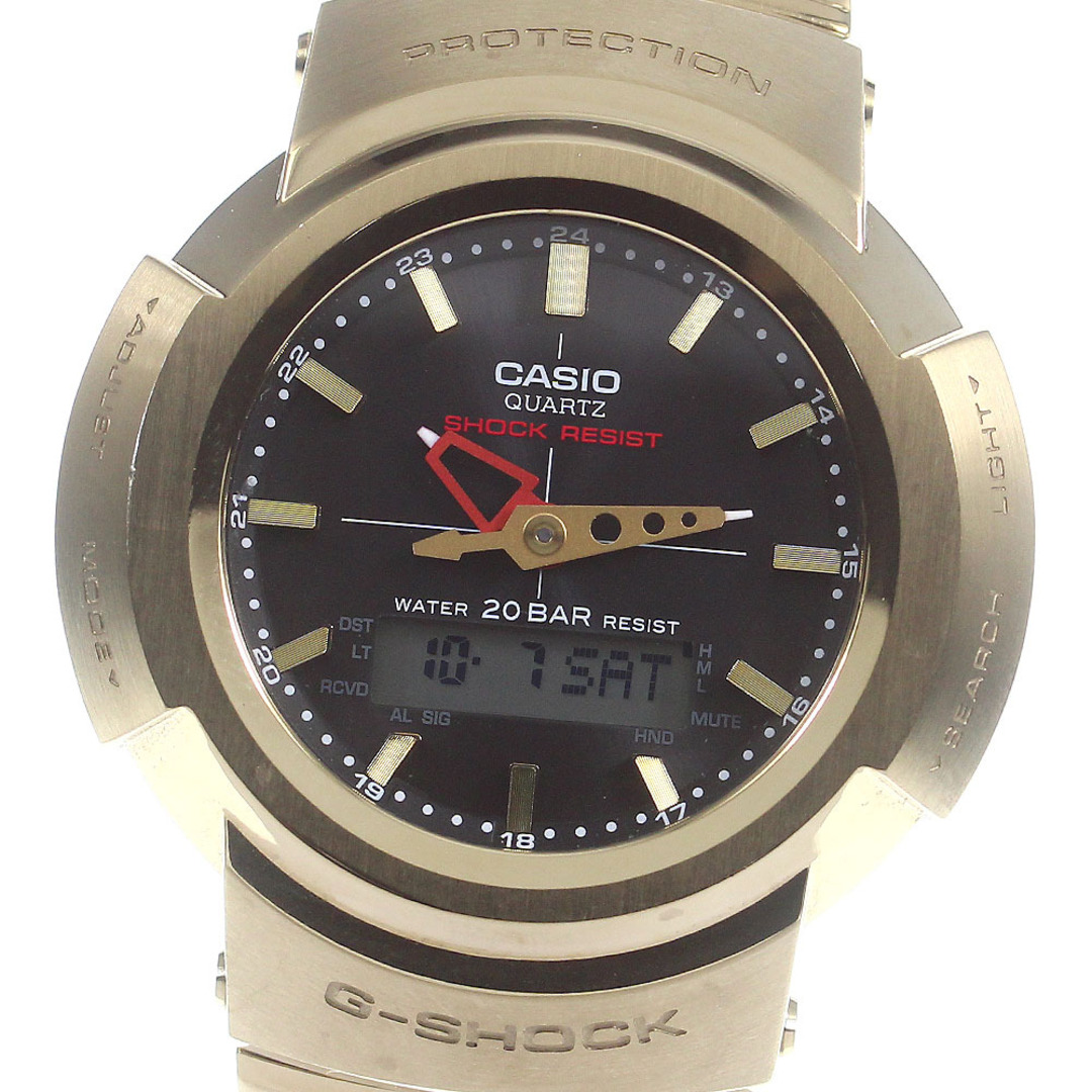 綺麗な状態尾錠バックルカシオ CASIO AWM-500GD-9AJF Gショック ソーラー メンズ 良品 箱・保証書付き_778133