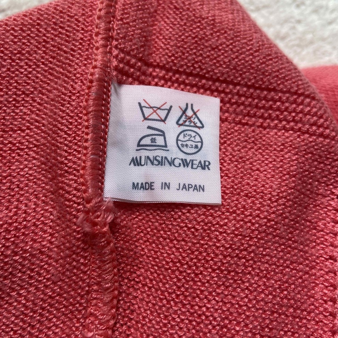 Munsingwear(マンシングウェア)のMUNSINGWEAR マンシングウェア コットン セーター 薄手ニット ピンク スポーツ/アウトドアのゴルフ(ウエア)の商品写真