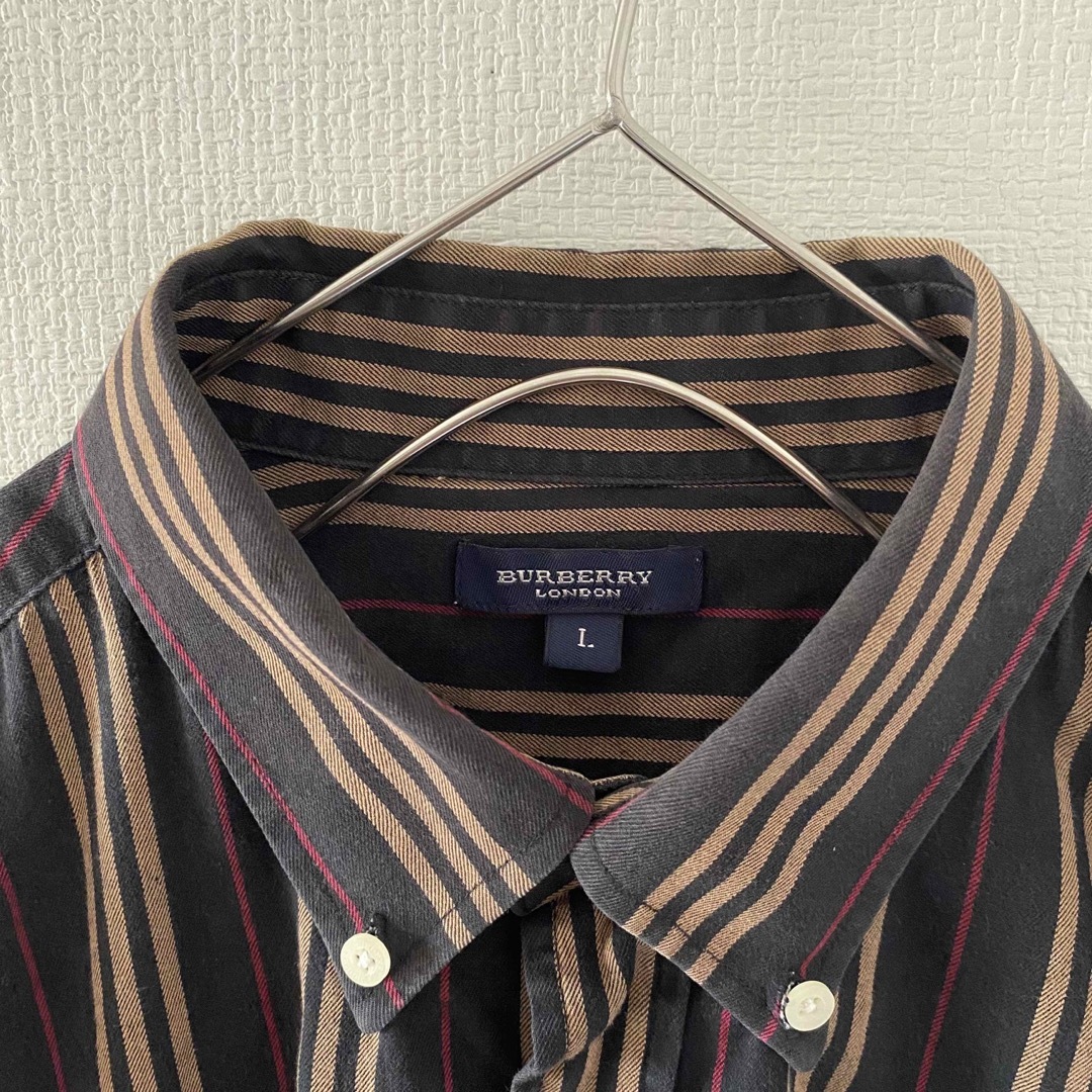 BURBERRY - 【レアカラー】Burberryバーバリーストライプシャツメンズ