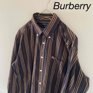 BURBERRY - 【レアカラー】Burberryバーバリーストライプシャツメンズ