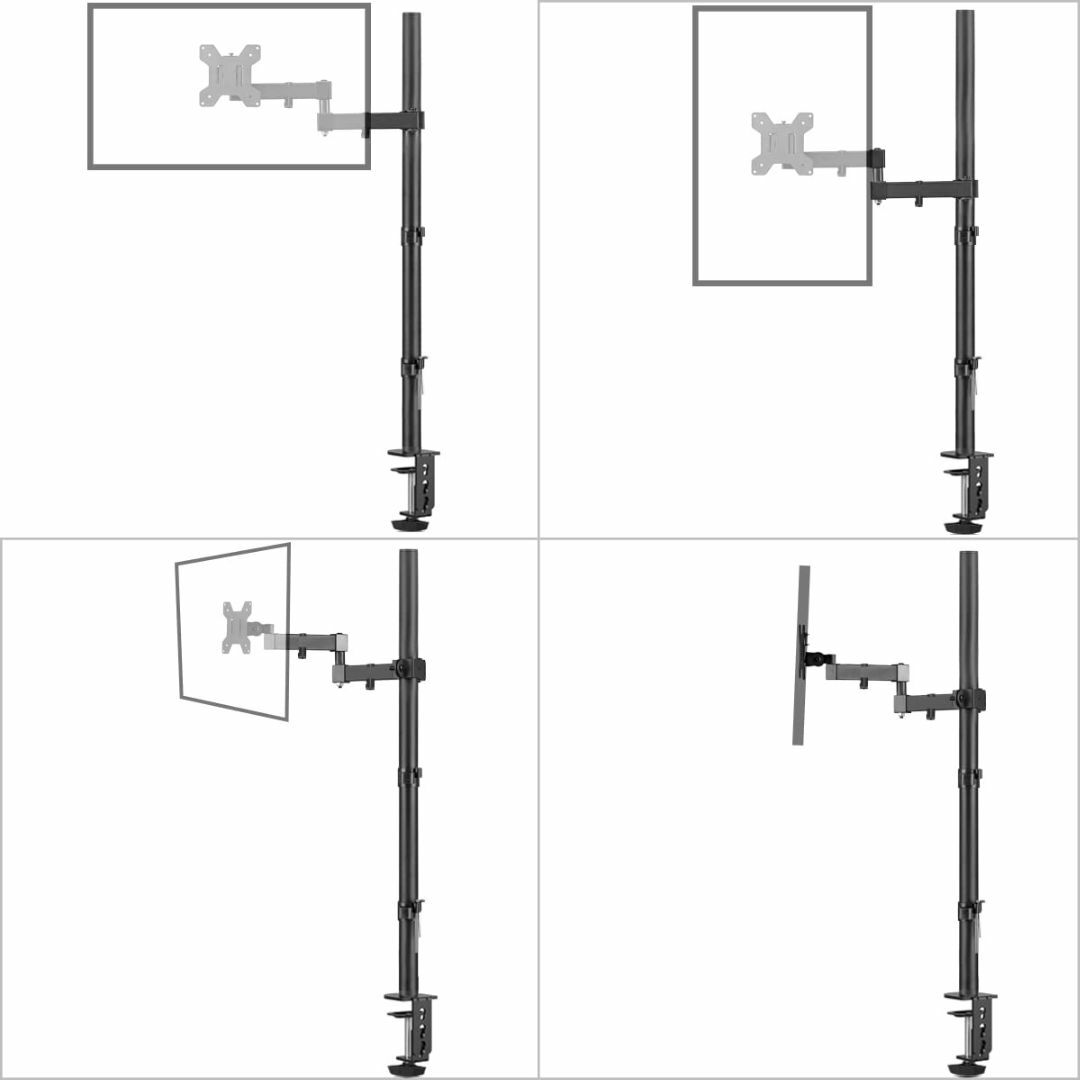 ①デスククランプBracwiser PCモニターアーム 液晶ディスプレイ スタンド ディスプレイ