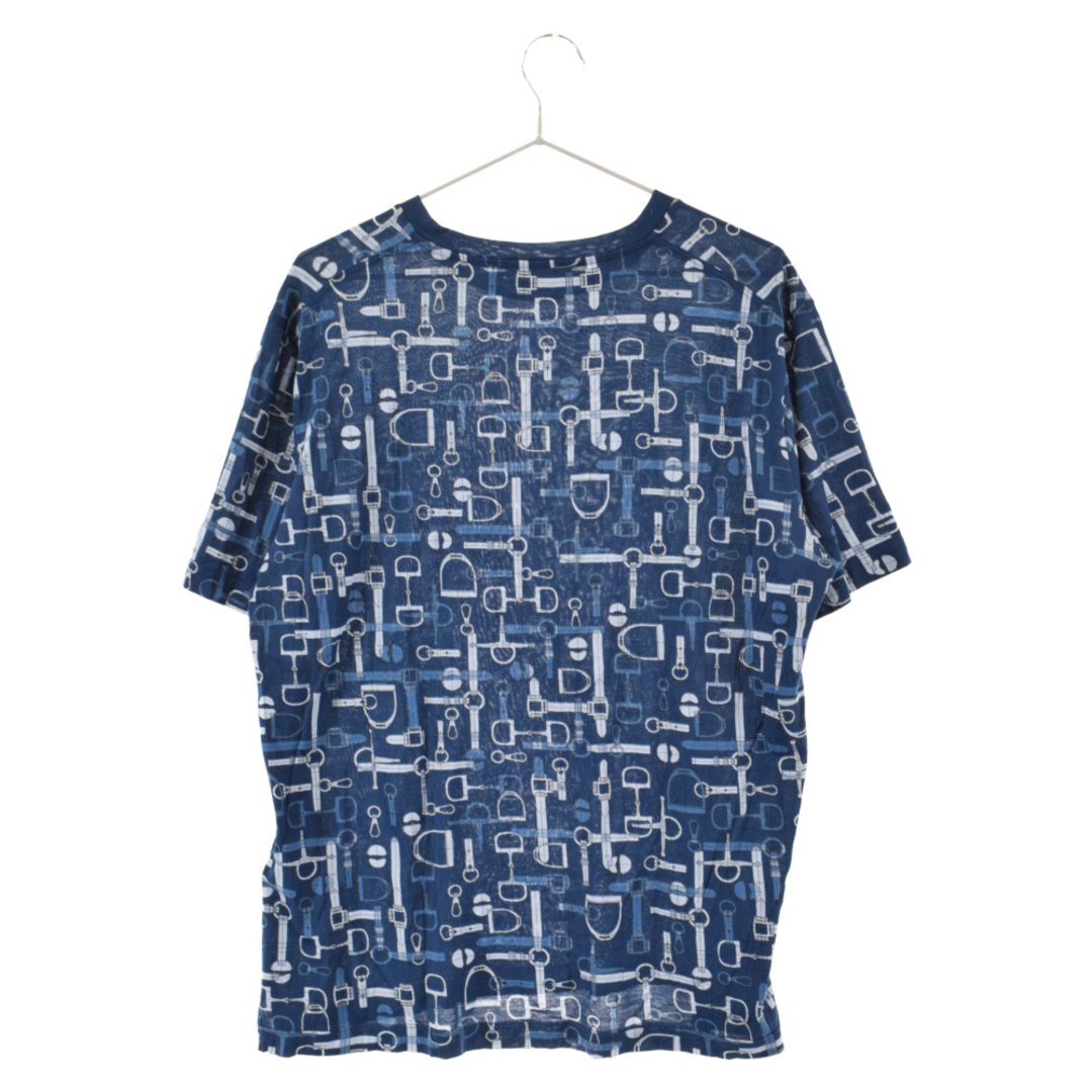 HERMES エルメス 20SS Labyrinthe Equestre 総柄半袖Tシャツ ホワイト