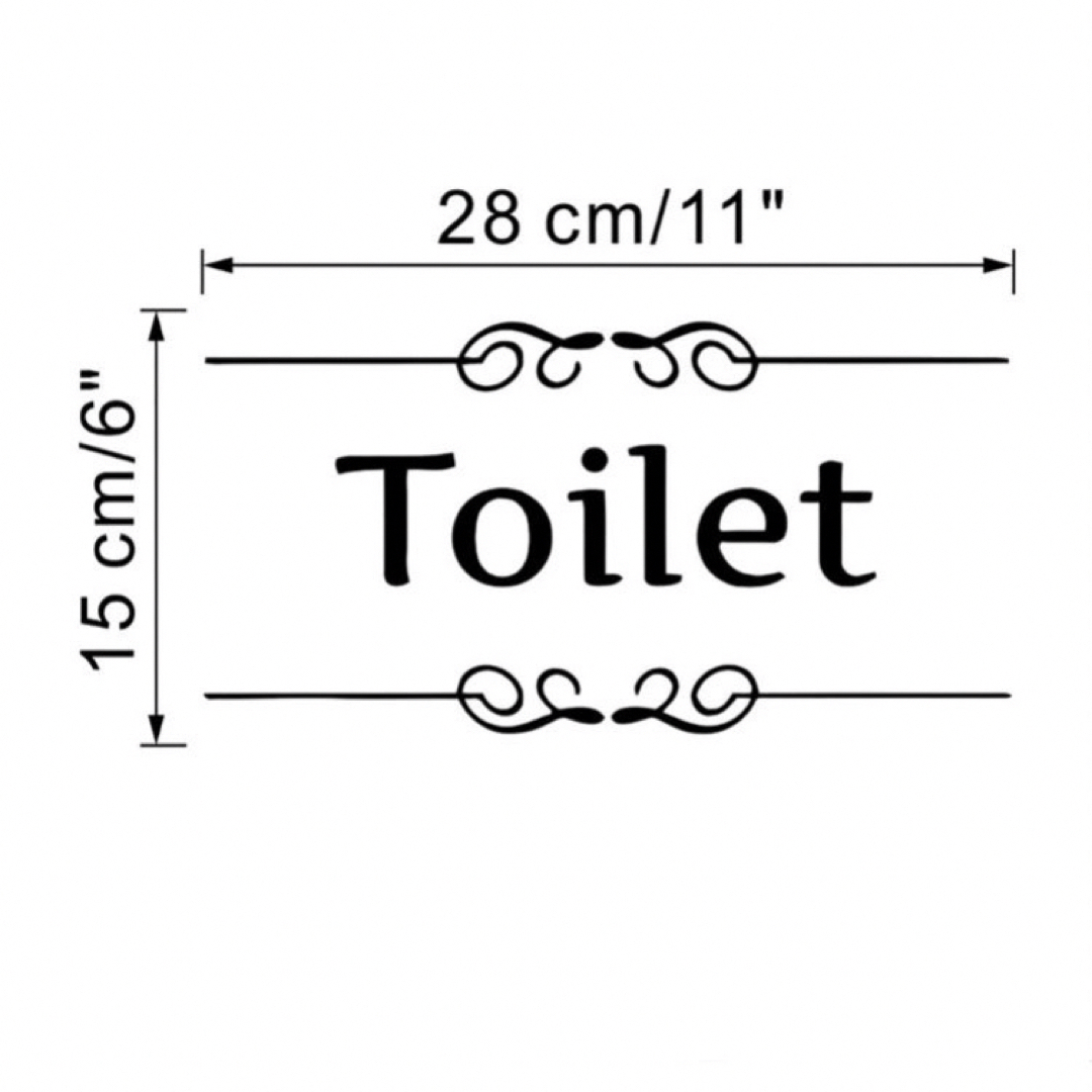 シンプルかわいい♡トイレステッカー ウォールステッカー インテリア Toilet インテリア/住まい/日用品のインテリア小物(その他)の商品写真