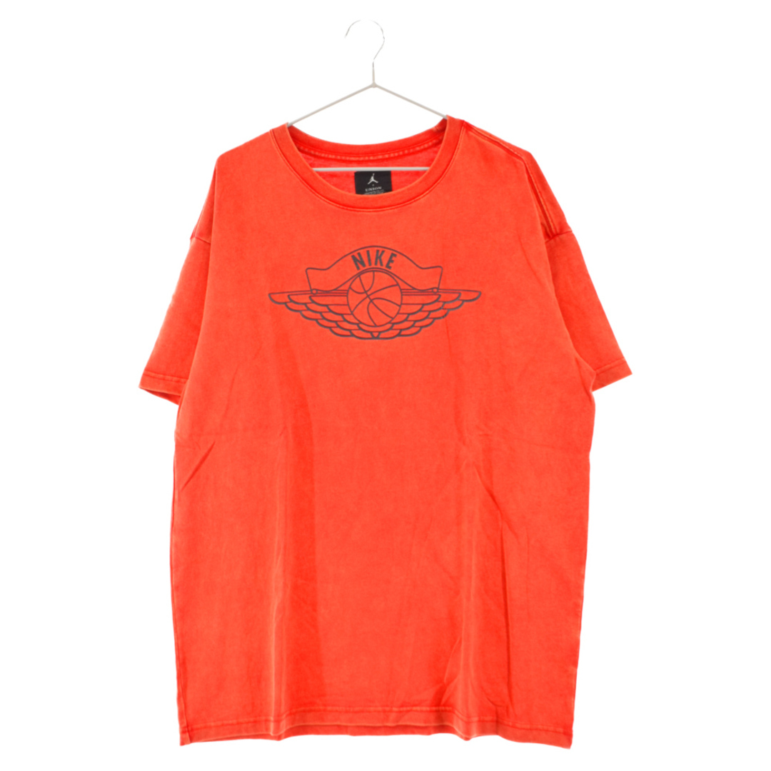 725センチ身幅NIKE ナイキ ×Union Los Angeles Flight Wnig T-shirt×ユニオンコラボ フロント ロゴプリント半袖Tシャツ レッド