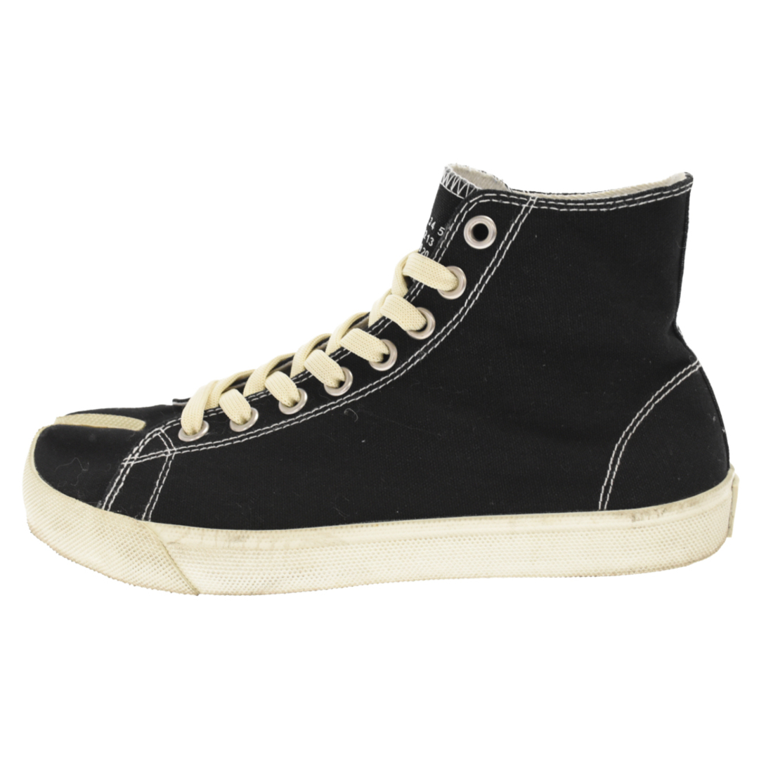 Maison Margiela メゾンマルジェラ 22 TABI HI SNEAKER 足袋 ハイカットスニーカー キャンバス ブラック ペイントロゴ