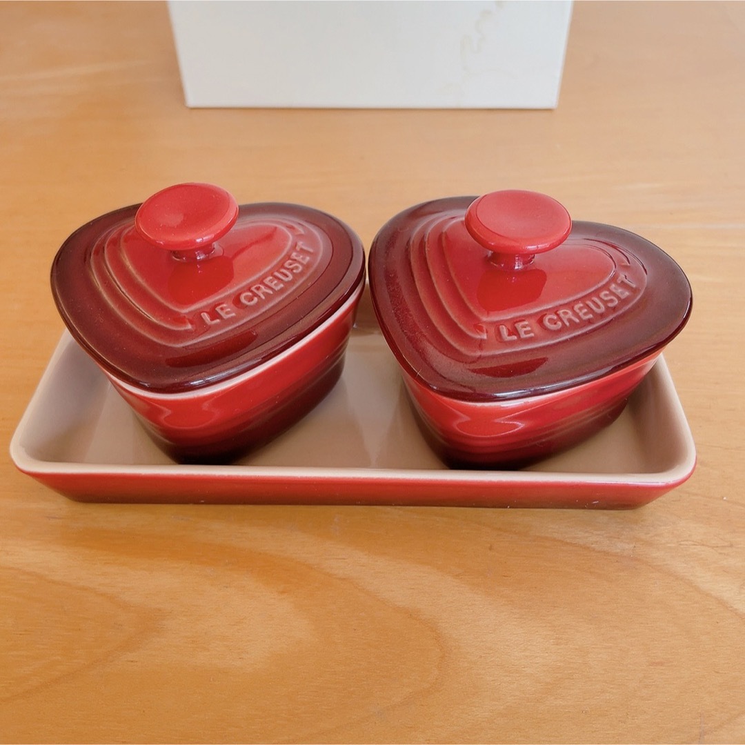 LE CREUSET(ルクルーゼ)のル・クルーゼ プチ・ラムカン・ダムール・セット インテリア/住まい/日用品のキッチン/食器(鍋/フライパン)の商品写真